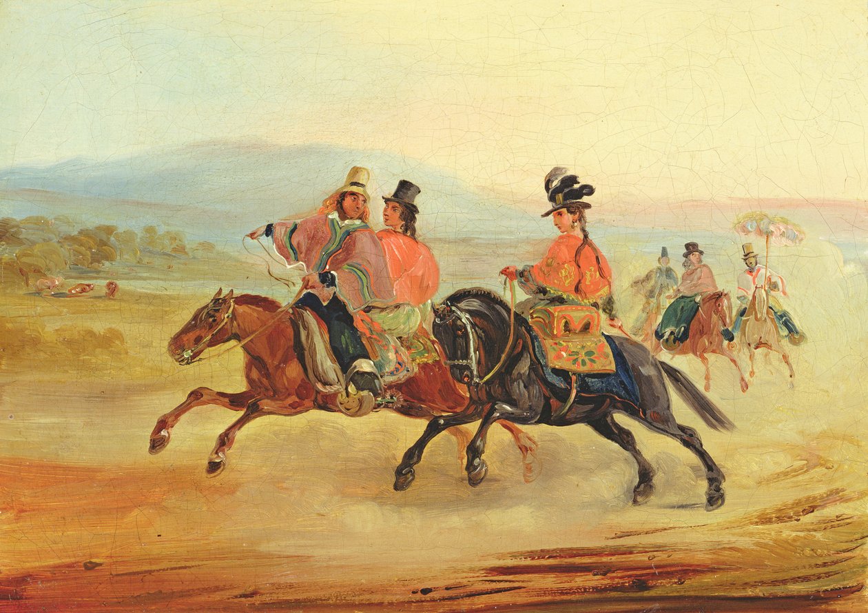 Cavaleiros Chilenos, c.1835-36 de Johann Moritz Rugendas