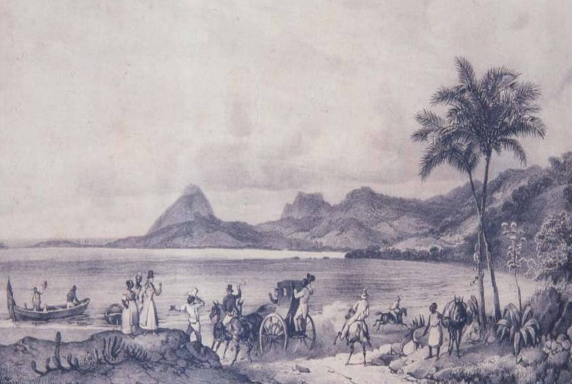 Lagoa das Tretas now Rodrigo de Freitas Lagoon de Johann Moritz Rugendas
