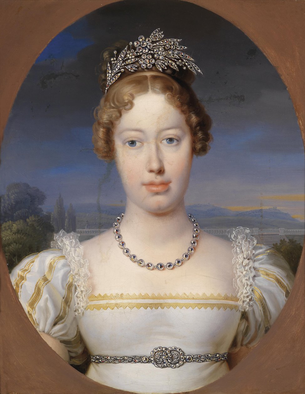 Retrato de uma Carolina Ferdinanda da Áustria não uma princesa de Schleswig-Holstein de Johann Peter Krafft