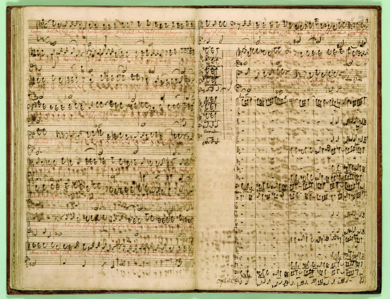 Páginas da partitura de &39;St Matthew Passion&39;, de 1740 (caneta e tinta no papel) de Johann Sebastian Bach