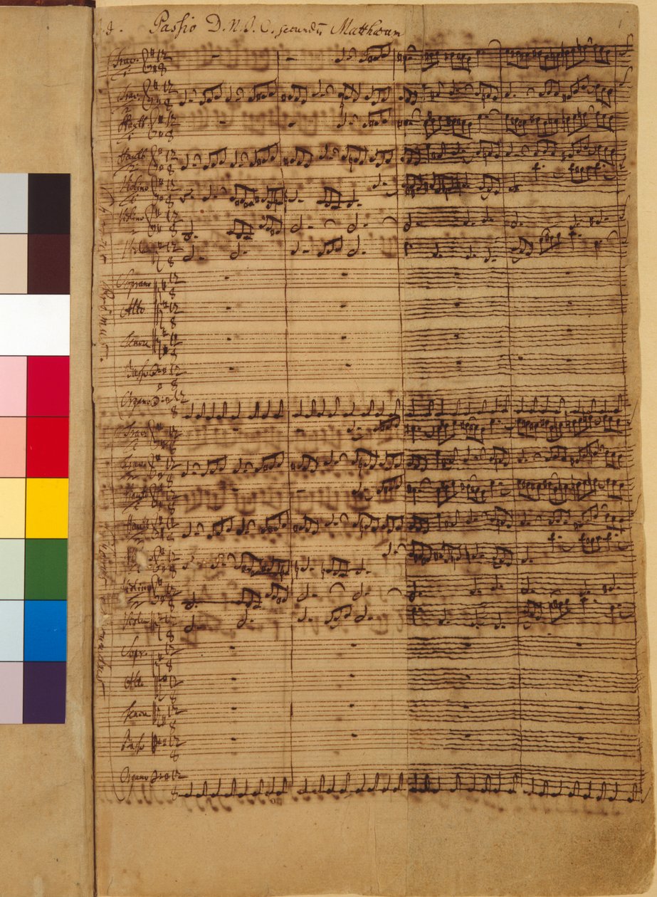 De acordo com St Matthew paixão BWV 244, 1730 (caneta no papel) de Johann Sebastian Bach