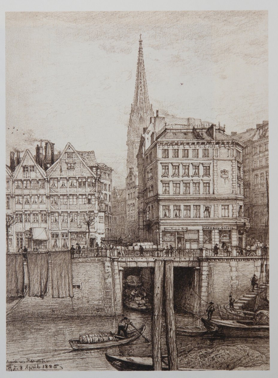 Fleet-behind-the-Mattentwiete de Johann Theobald Riefesell