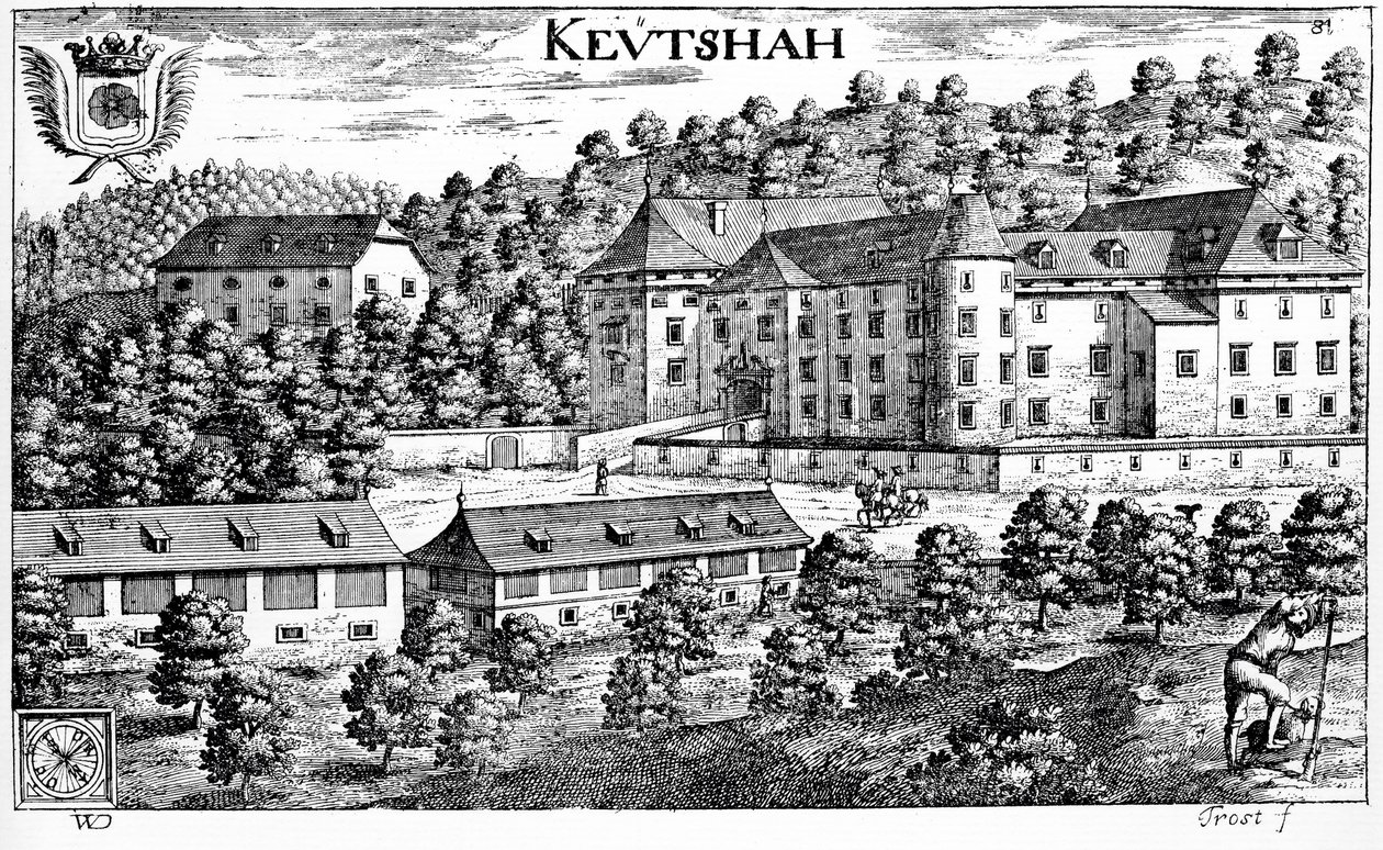 Castelo de Keutschach na Caríntia de Johann Weikhard von Valvasor