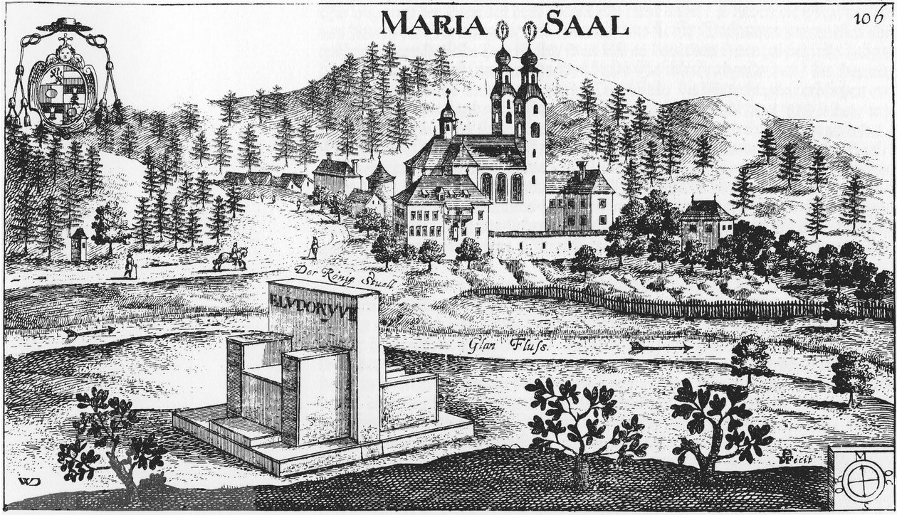 Castelo de Maria Saal em Maria Saal - Caríntia - Áustria - União Europeia de Johann Weikhard von Valvasor