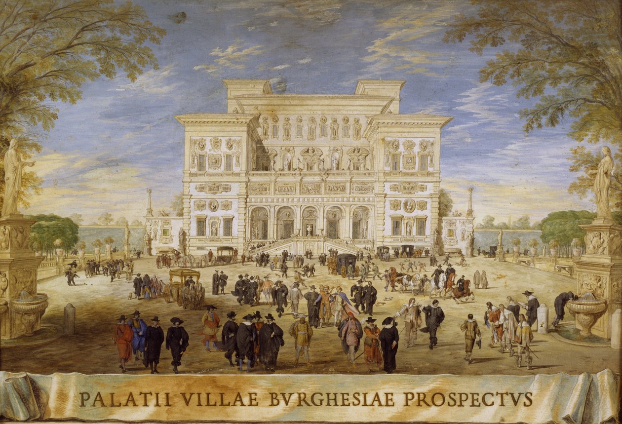 Vista da Villa Borghese de Johann Wilhelm Baur