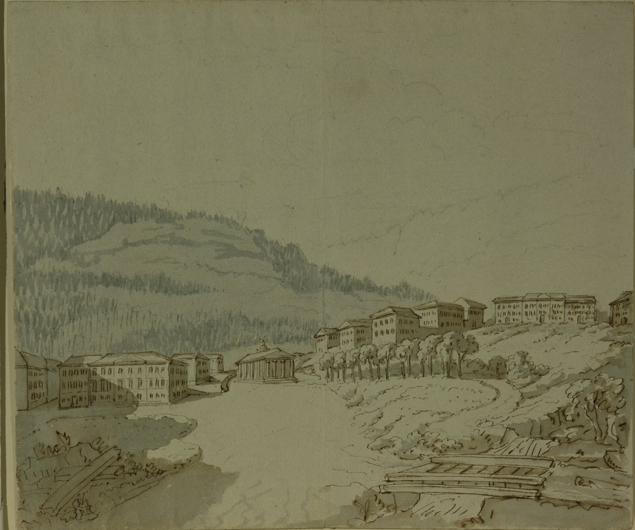Fonte em Mariánské Lázně (caneta, tinta e papel) de Johann Wolfgang von Goethe
