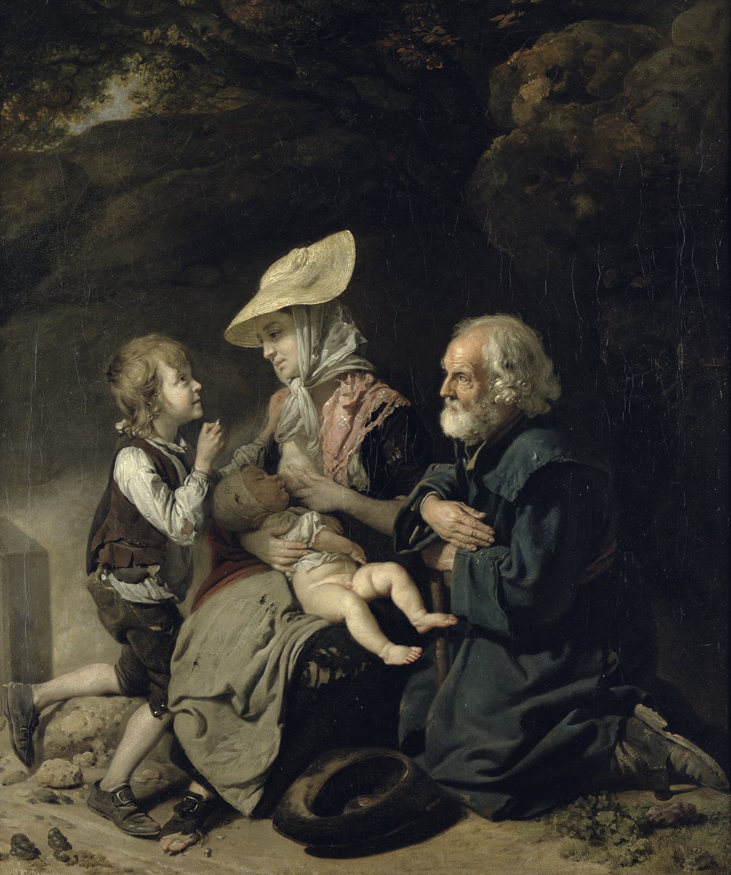 Mendigos na estrada para Stanmore de Johan Joseph Zoffany