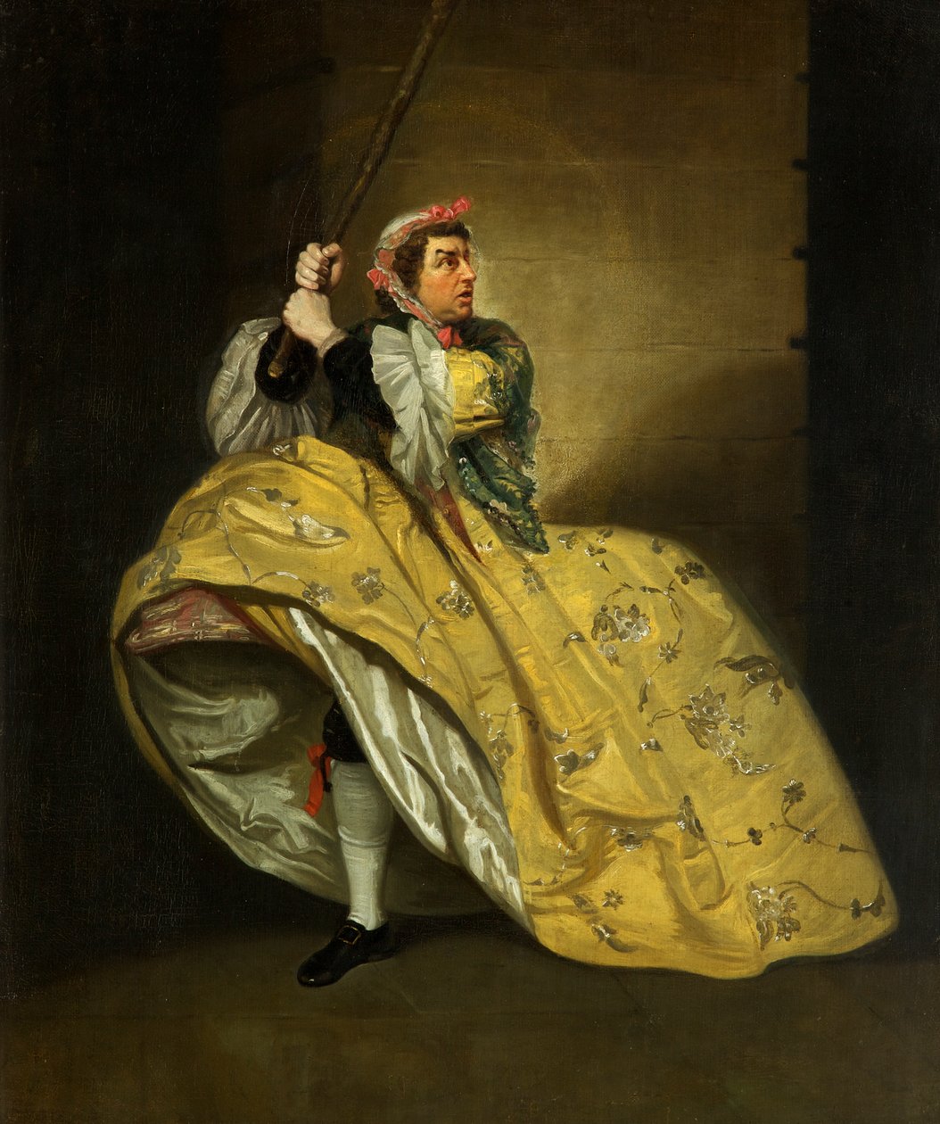 David Garrick como John Brute no &39;Provok&39;d Wife&39; por Vanbrugh, Drury Lane, 1763 de Johan Joseph Zoffany