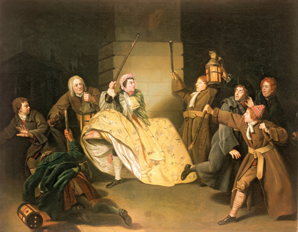 David Garrick como Sir John Brute em The Provok&39;d Wife de Vanbrugh de Johan Joseph Zoffany