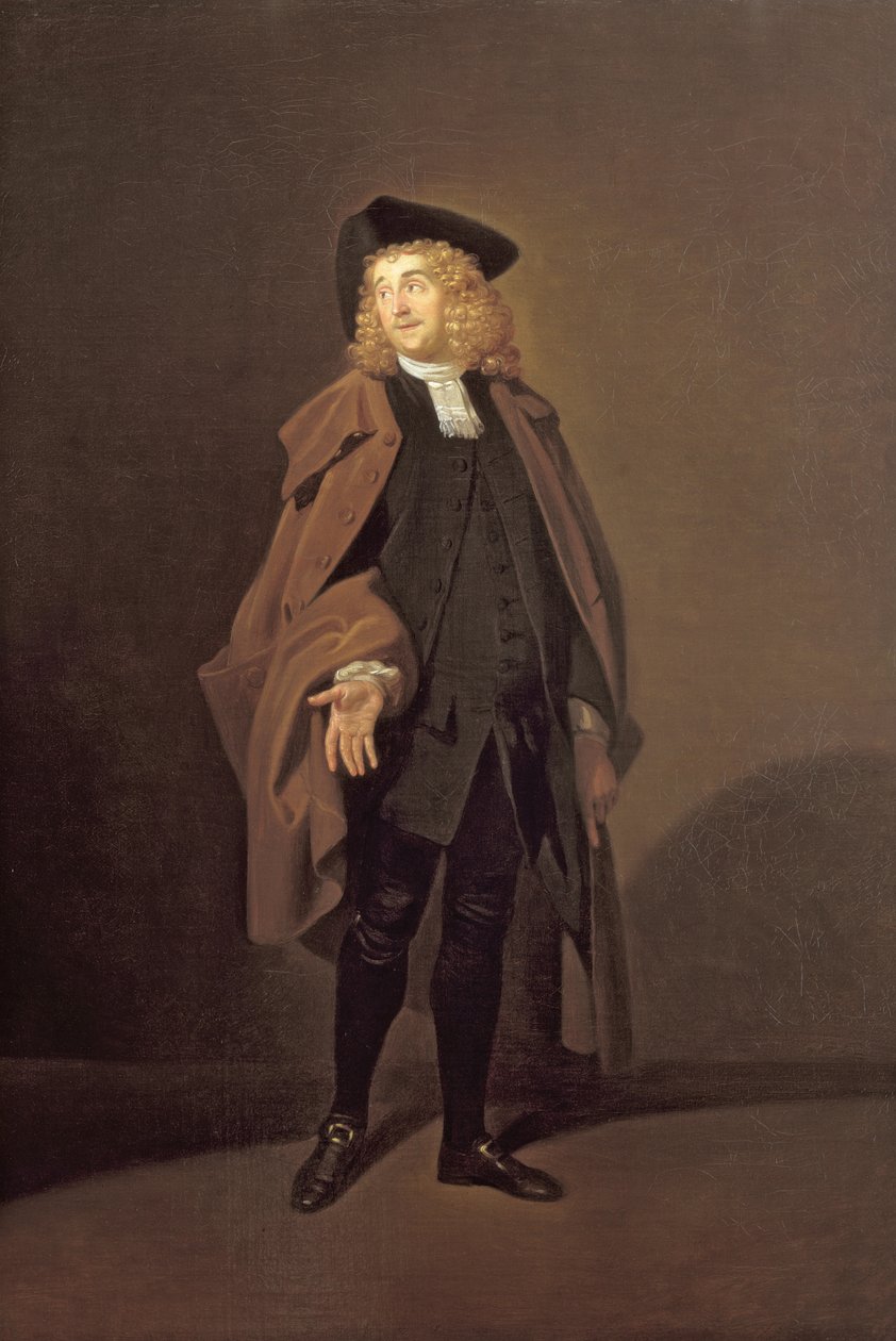 Retrato de John Moody (c.1712-1821) como Padre Foigard na Estratagema Beaux, de George Farquhar (1678-1701) de Johan Joseph Zoffany