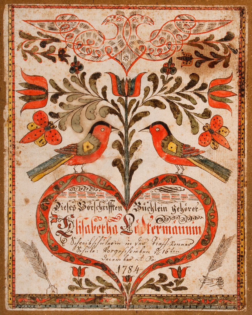 Capa para um Livro de Modelos de Cópias (Caderno de Regulação) de Johann Adam Eyer