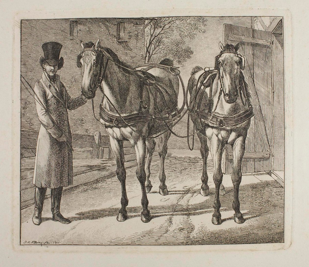 Cavalos de carruagem com arreios de Johann Adam Klein