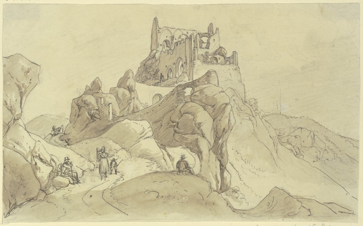 Ruína de castelo de Johann Adam Klein
