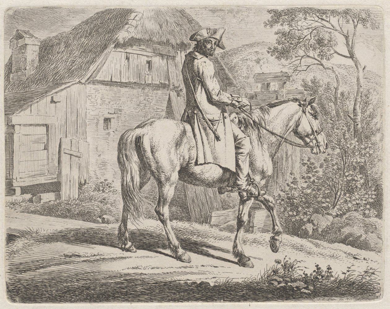 Negociante de gado a cavalo de Johann Adam Klein