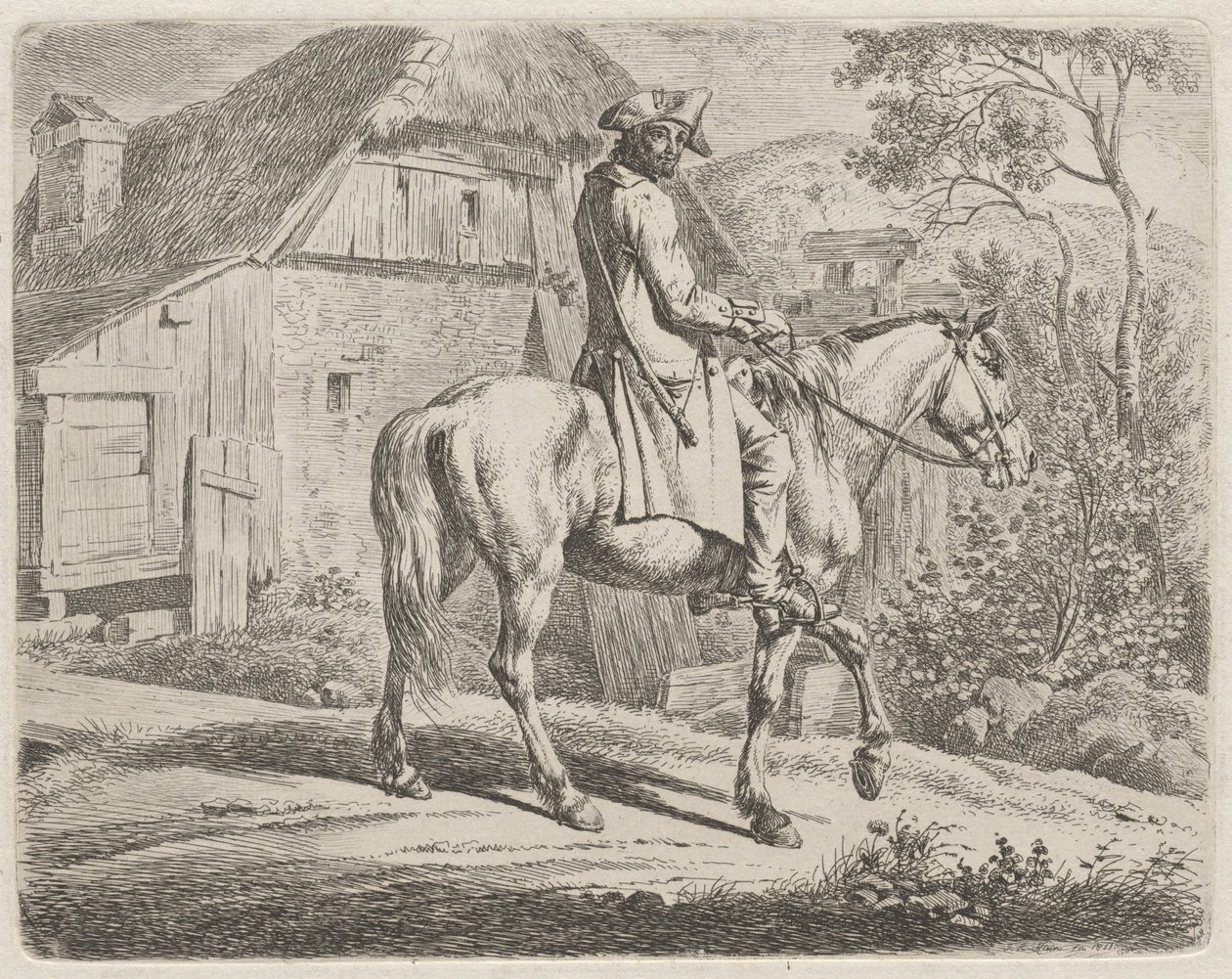 Comerciante de gado a cavalo de Johann Adam Klein