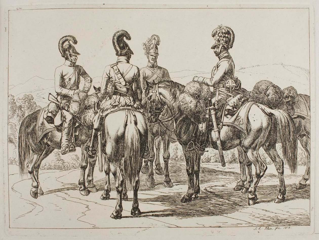 Dragões a cavalo de Johann Adam Klein