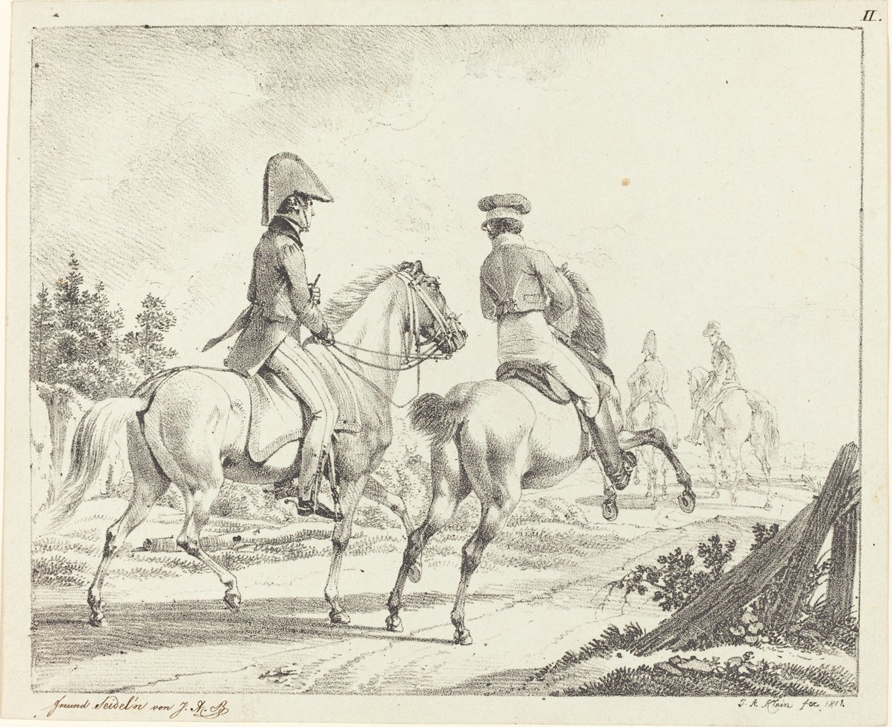 Estudantes de Erlangen a cavalo de Johann Adam Klein