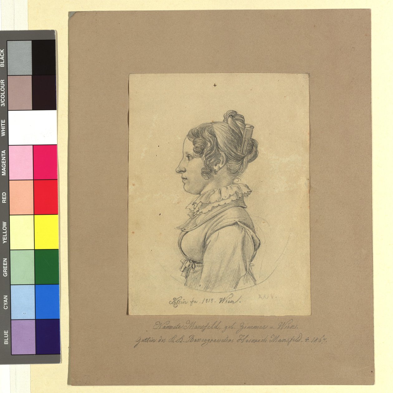 Nannete (Anna Maria) Mansfeld, née Zimmer (esposa de Heinrich Josef Mansfeld, gravador em cobre e gravador) de Johann Adam Klein