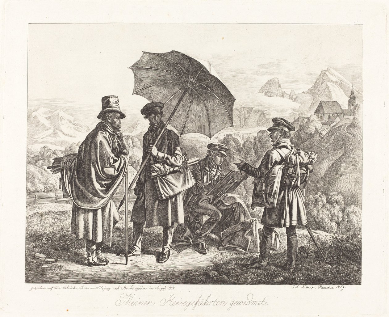 Pintores em suas viagens de Johann Adam Klein