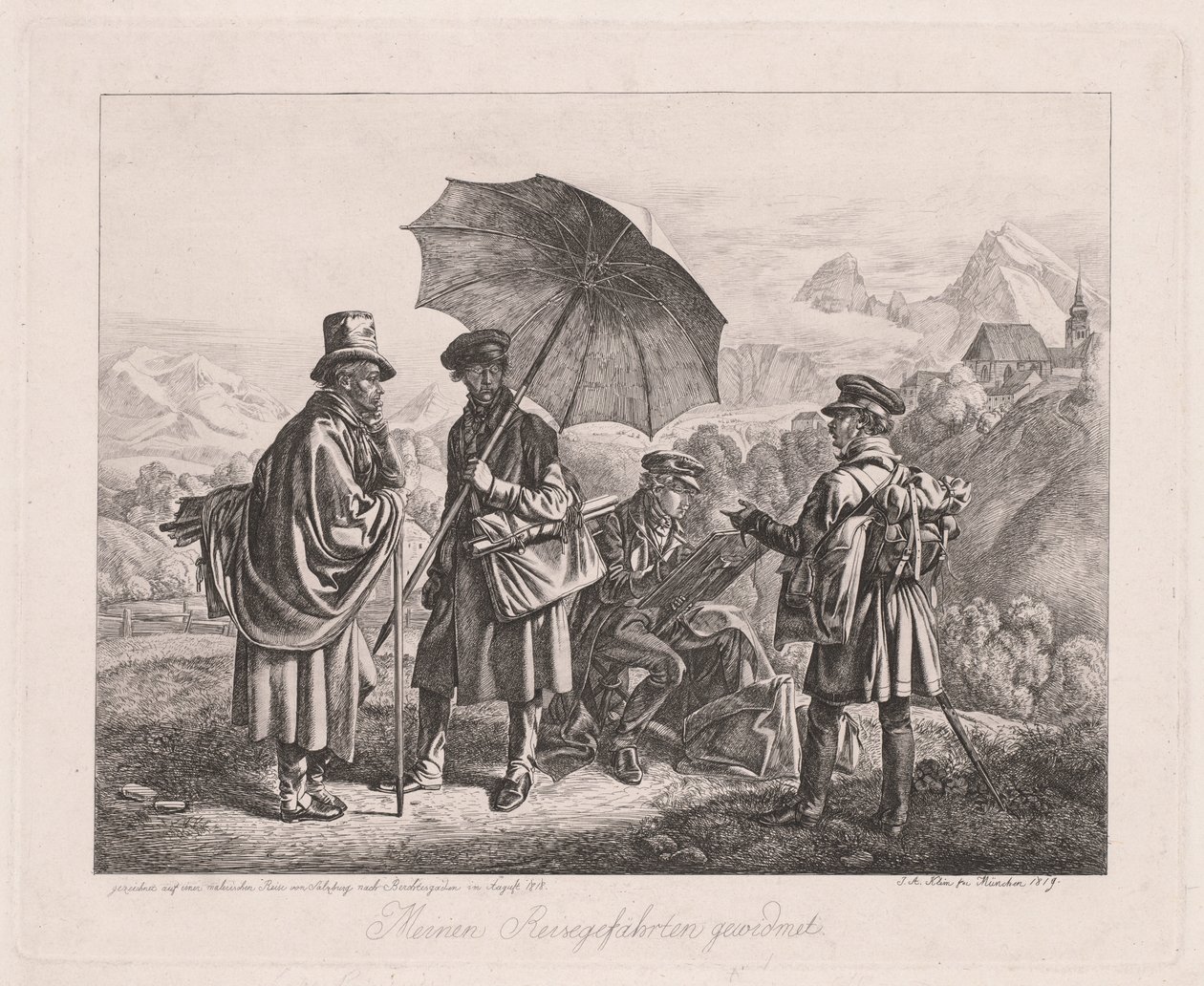 Os Artistas na sua Viagem de Johann Adam Klein