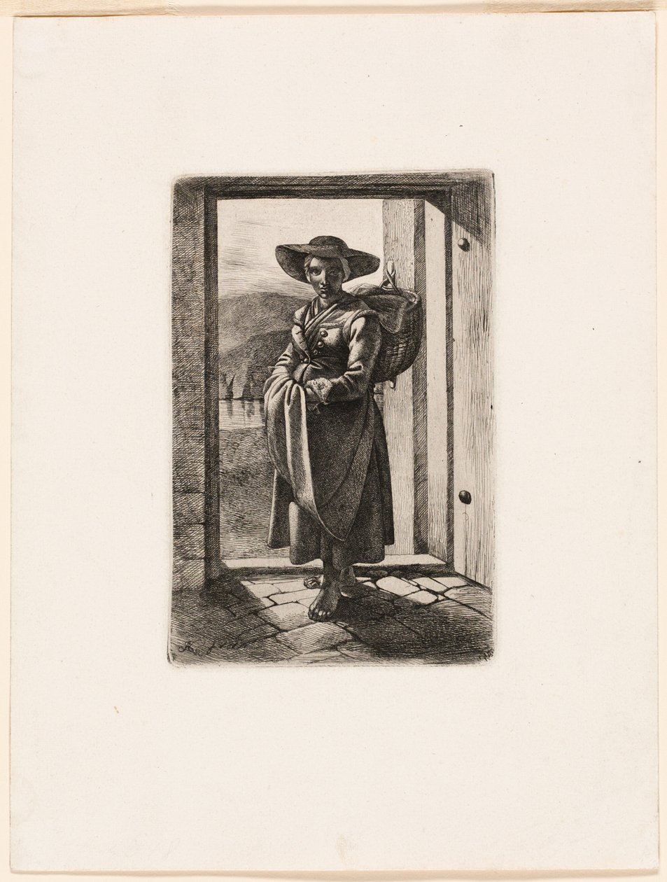 A mulher húngara que está à porta de Johann Adam Klein
