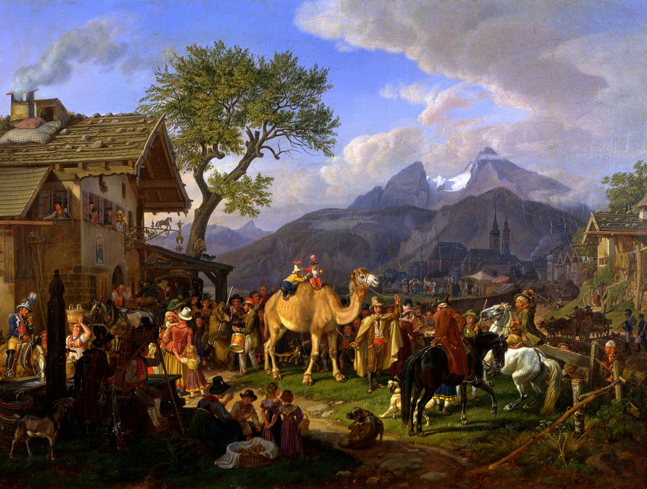 Domador de animais diante da estalagem de Johann Adam Klein