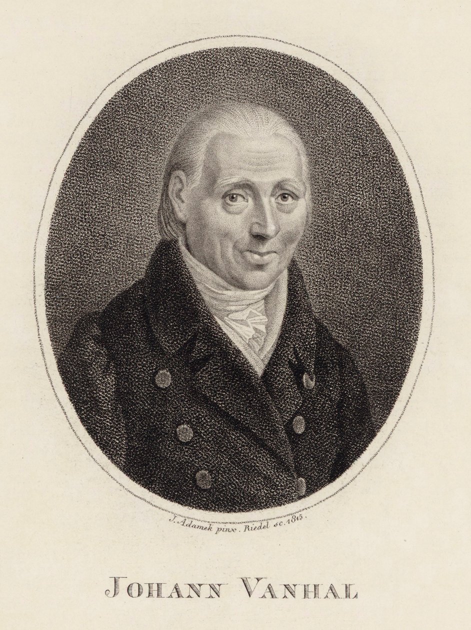 Retrato do Compositor Johann Baptist Wanhal 1739-1813, 1815. de Johann Adamek