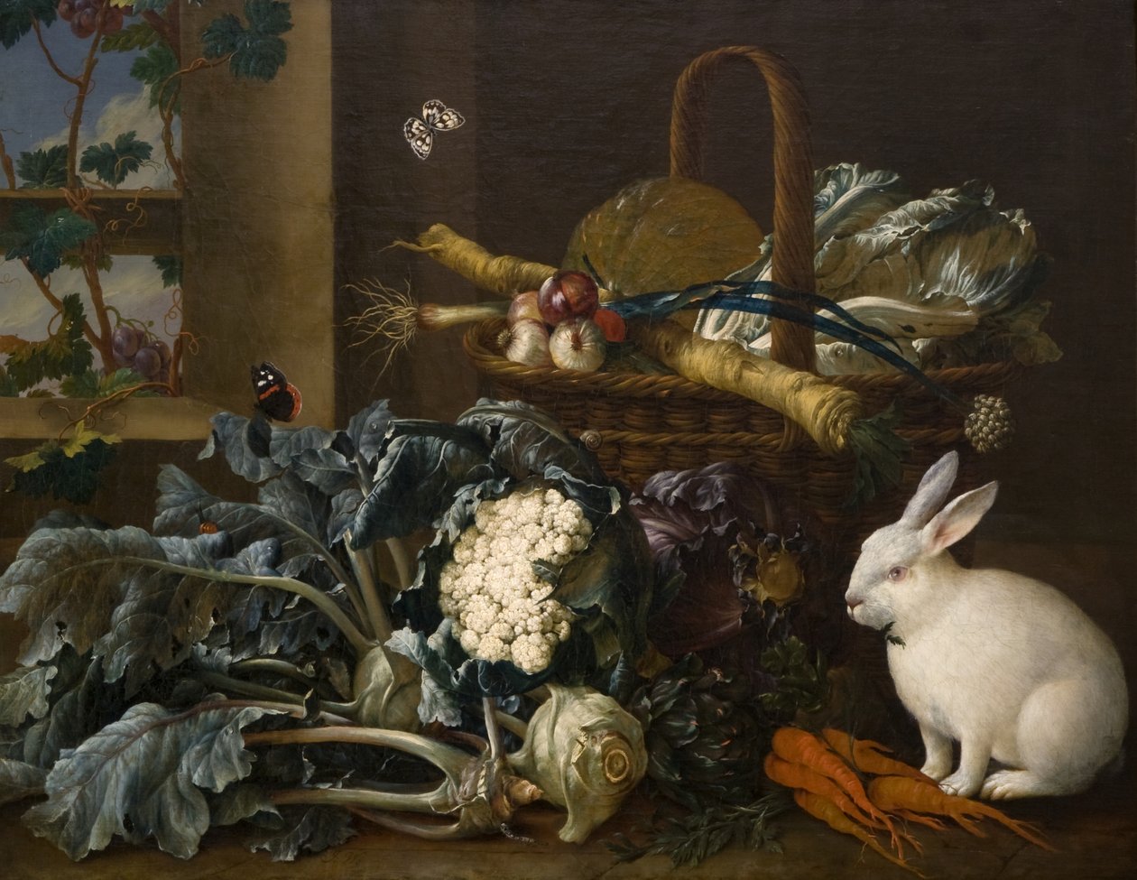 Natureza Morta com coelho (óleo sobre tela) de Johann Amandus Wink