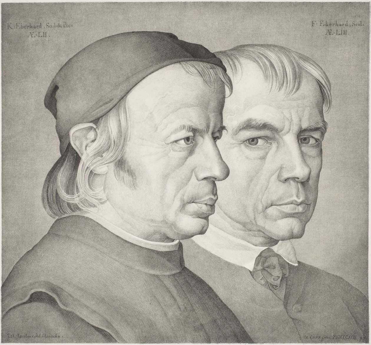 Os irmãos Konrad e Franz Eberhard de Johann Anton Ramboux