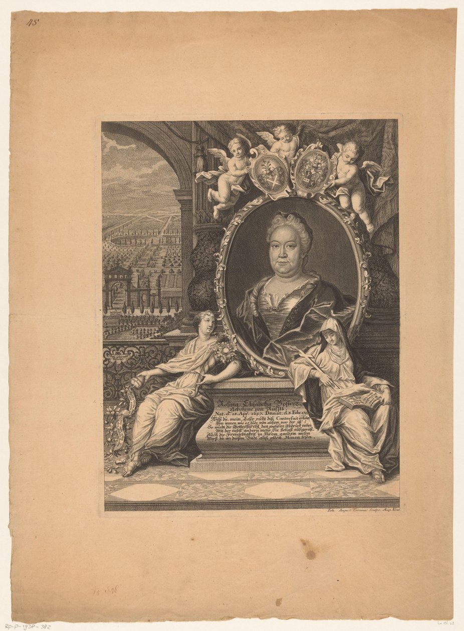 Retrato de Rosina Elisabeth Bose de Johann August Corvinus