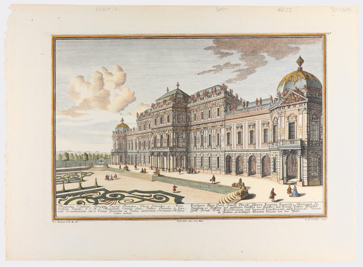 Prospeto de Vossa Alteza, Vossa Alteza Real Vossa Alteza Sereníssima Senhor Eugenii Francisci Duque de Saboia etc. Cavaleiros da Guildered Vliess, a Majestade Imperial e Real Católica. Conselheiro de Guerra da Corte de Vossa Majestade e Tenente-General, ta de Johann August Corvinus