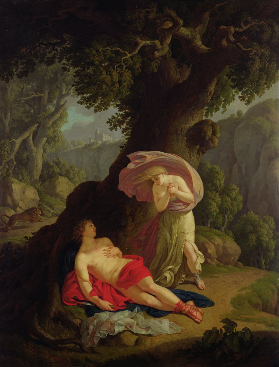 Pyramus e Thisbe, c.1788-90 de Johann August Nahl the Younger
