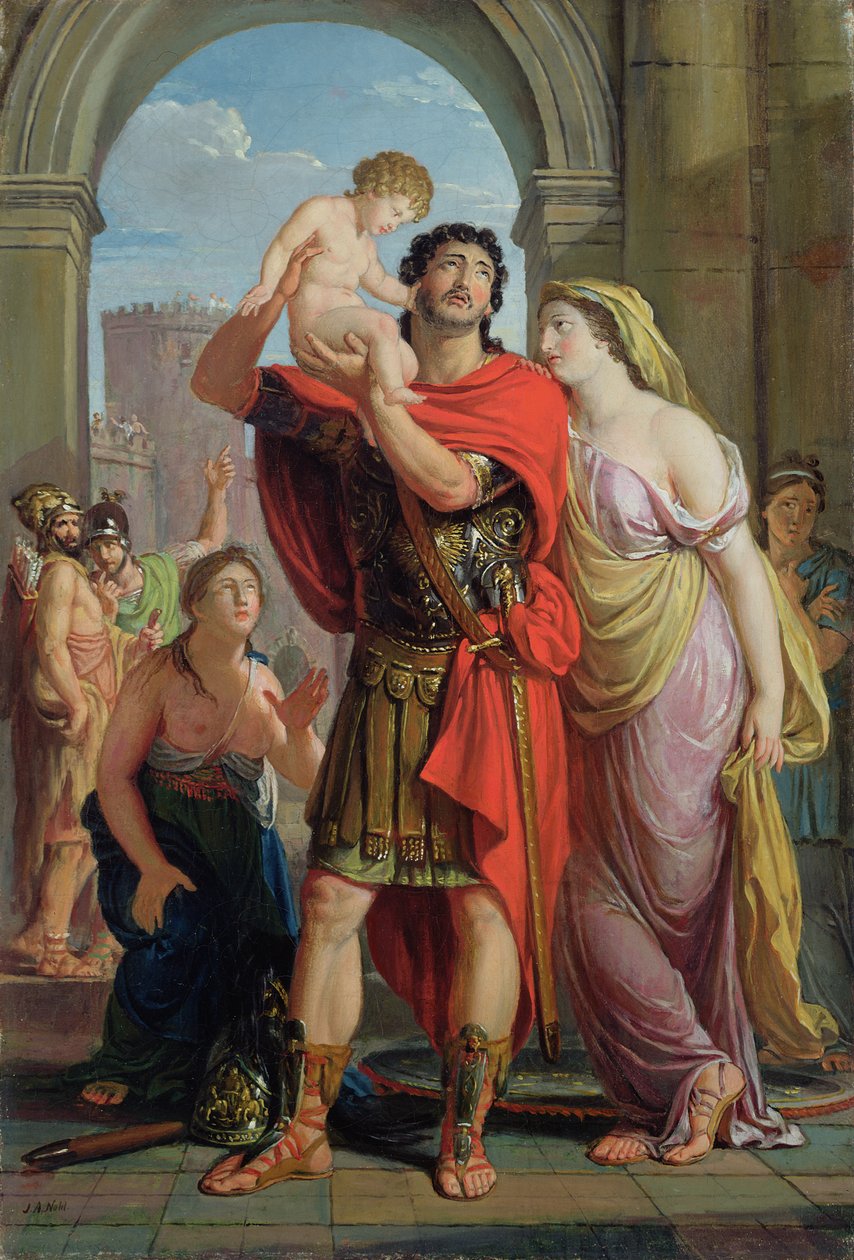 A partida de Heitor, 1814-16 de Johann August Nahl the Younger