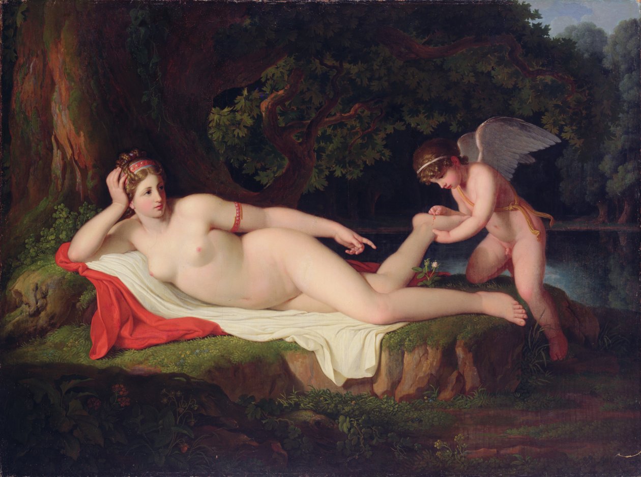 A origem da rosa vermelha de Johann August Nahl the Younger