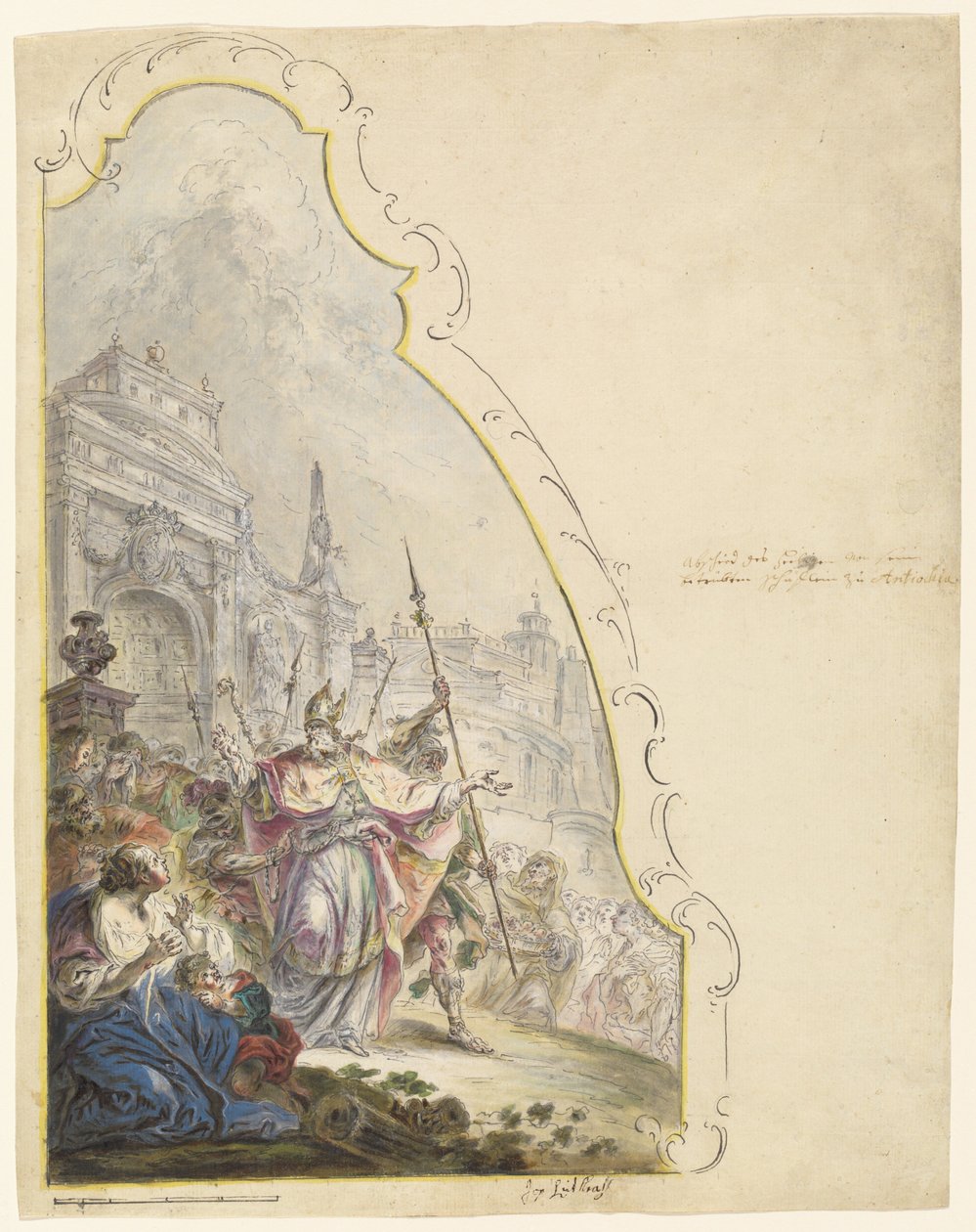 Santo Inácio deixando Antioquia de Johann Baptist Enderle