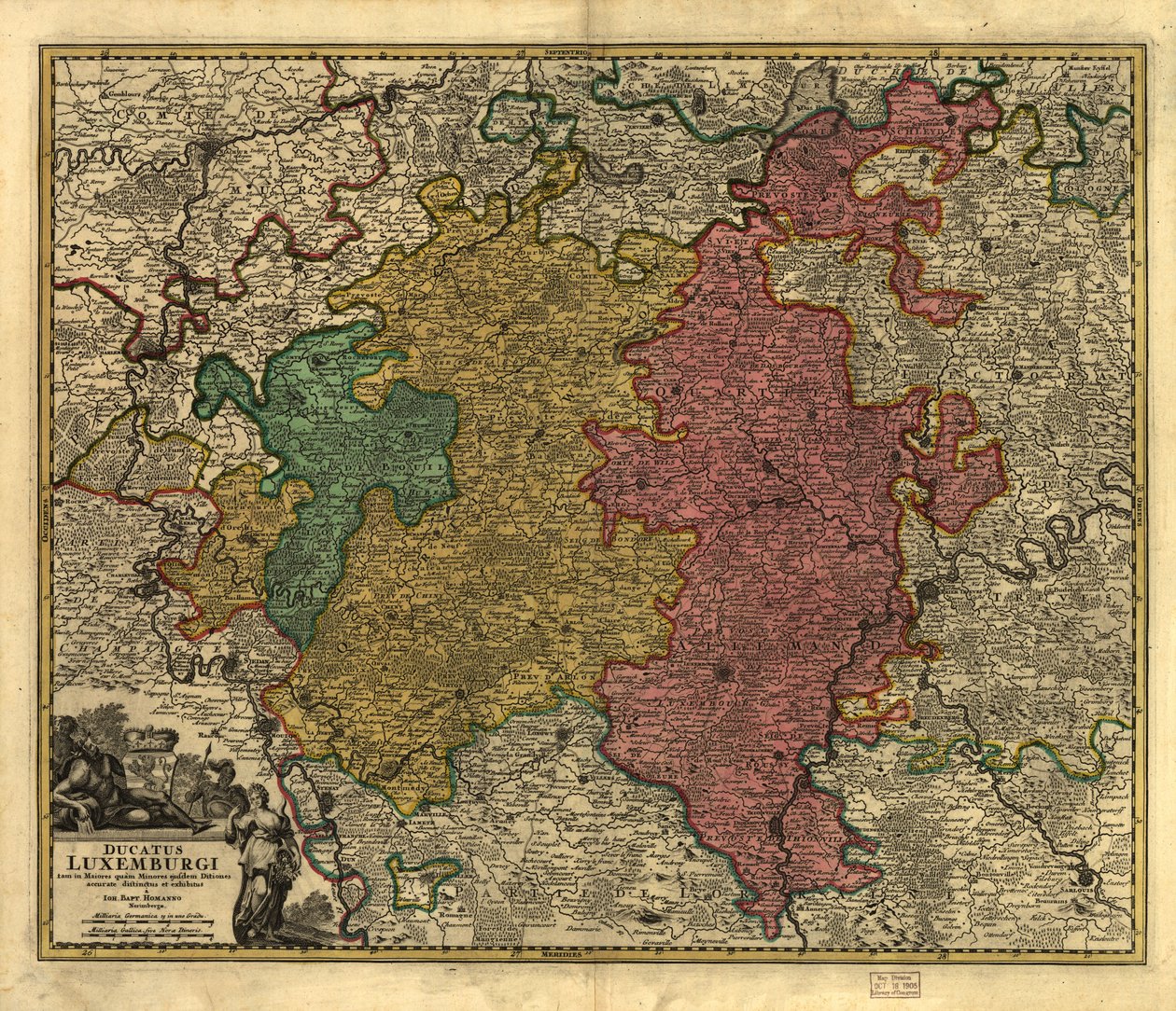 Ducatus Luxembourgi. LOC 99446214 de Johann Baptist Homann