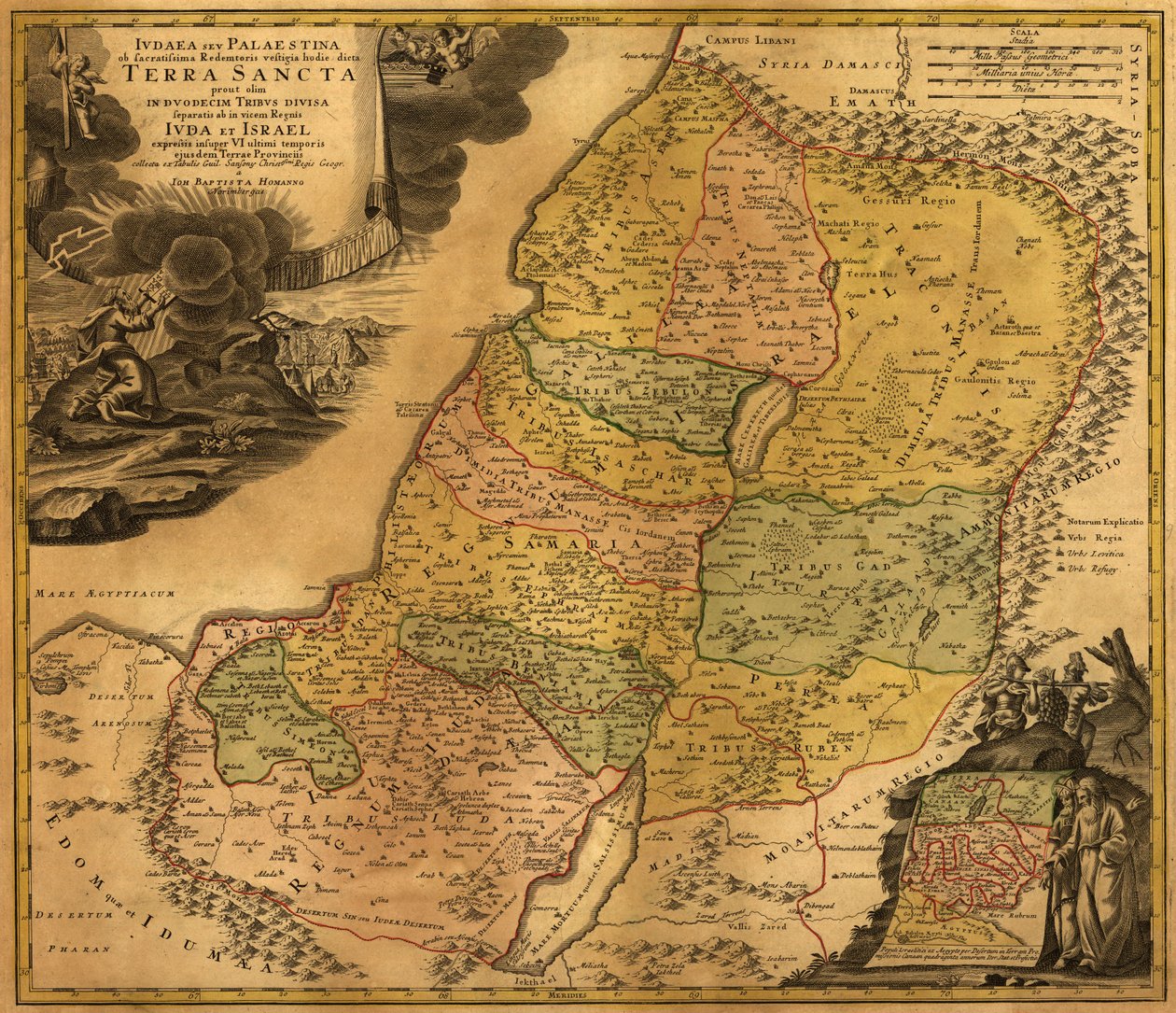 Ivdaea sev Palaestina ob sacratissima Redemtoris vestigia hodie dicta Terra Sancta. LOC 99466737 de Johann Baptist Homann