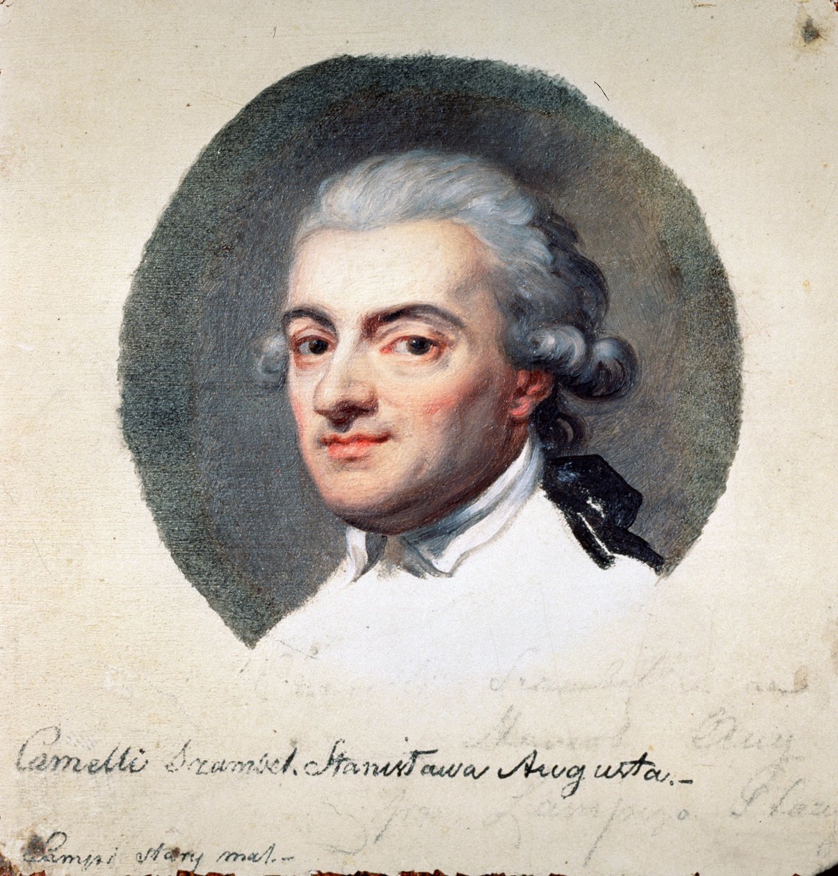 Retrato de Estanislau II Augusto Poniatowski da Polônia (1732-1798), último rei da República das Duas Nações e Grão-Duque da Lituânia (Retrato de Estanislau II Augusto Poniatowski, Rei e Grão-Duque da Comunidade Lituana Polonesa). Trabalho de de Johann Baptist I Lampi