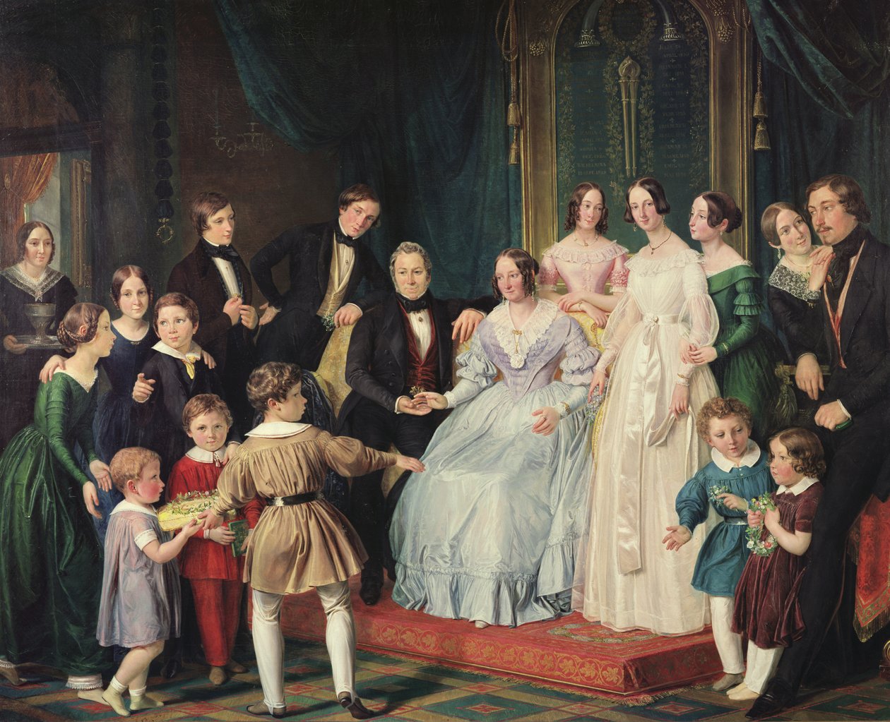 A Família Neuss, 1842 de Johann Baptist Joseph Bastine