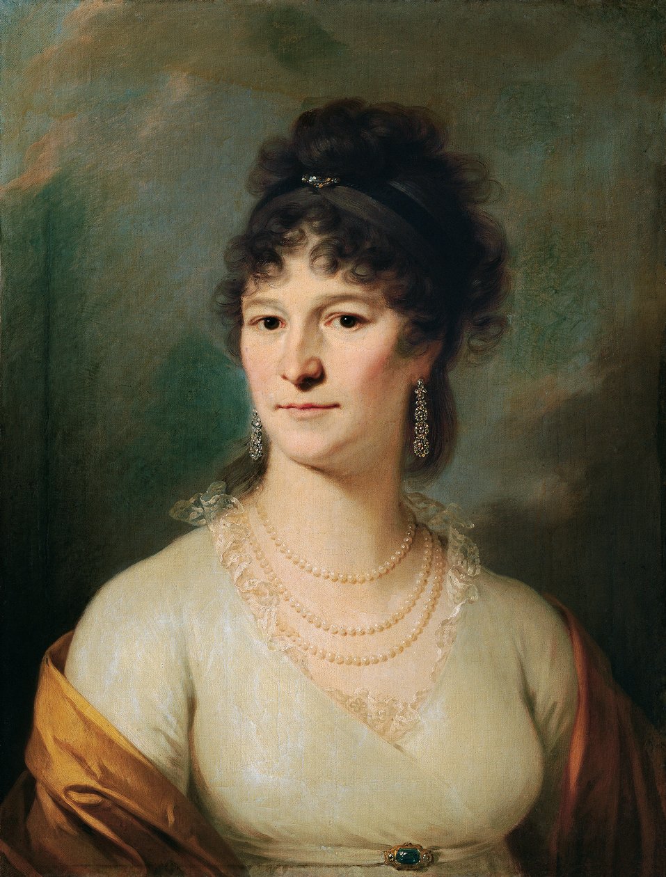 Retrato de busto de uma senhora de Johann Baptist Lampi d. Ä.