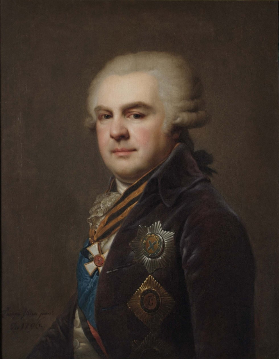 Retrato do Conde Alexander Nikolayevich Samoylov 1744-1814, 1796 de Johann Baptist Lampi the Younger