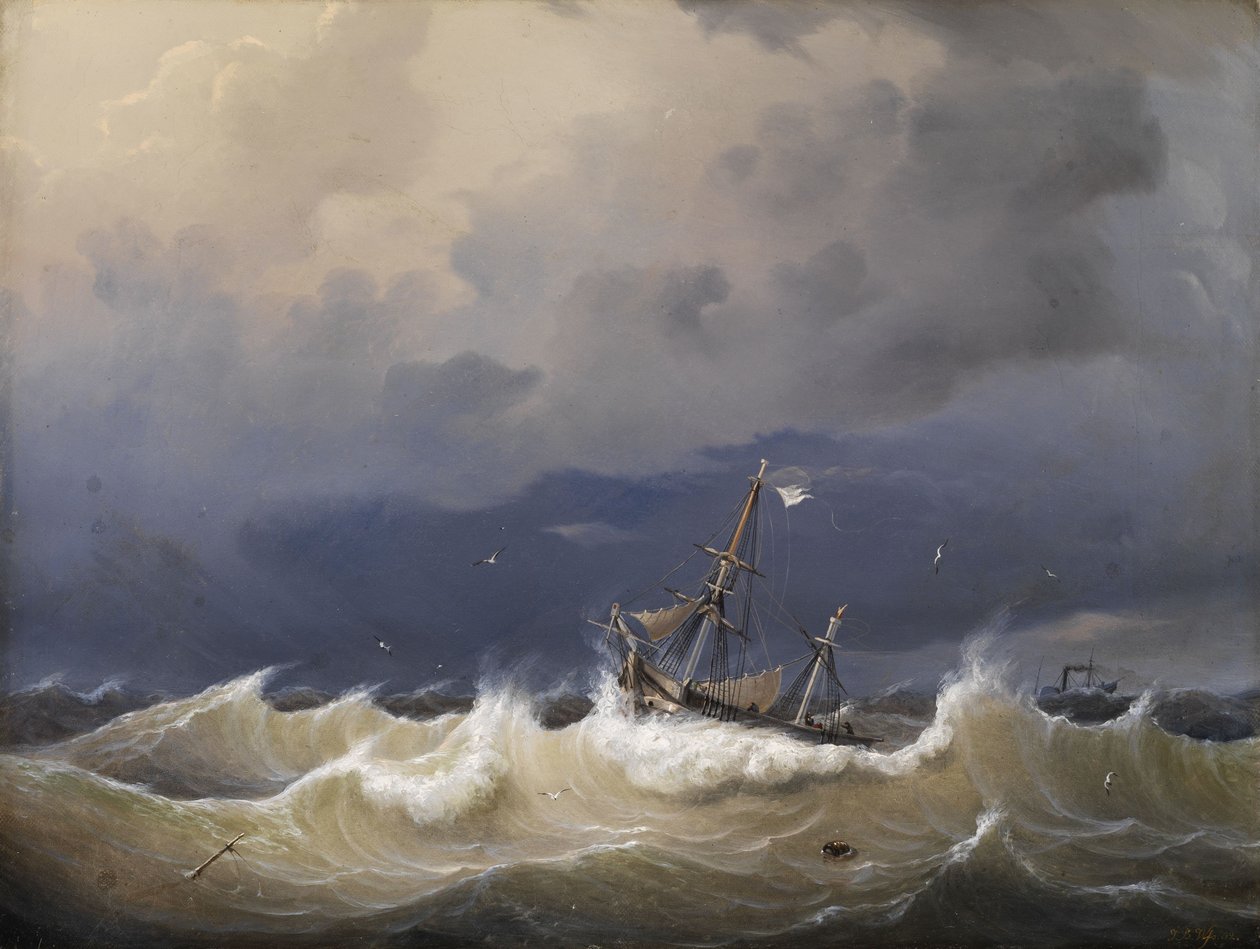 Johann Baptist Weiss peça marinha 1852 de Johann Baptist Weiß