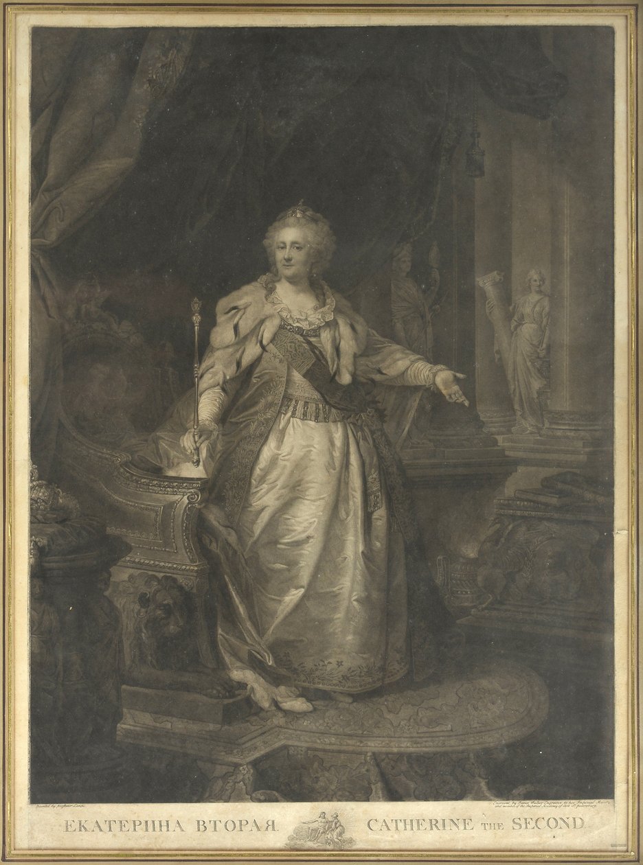 Catarina II da Rússia (1729-1796) de Johann Baptist von Lampi the Elder
