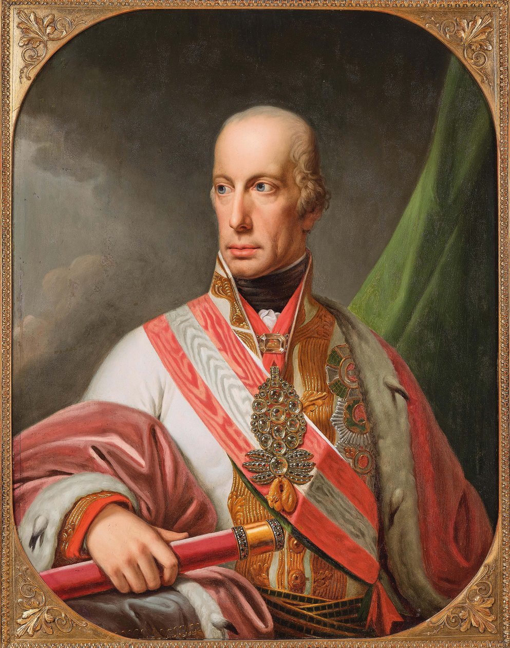 Retrato do Sacro Imperador Romano Francisco II 1768-1835. de Johann Baptist von Lampi the Elder