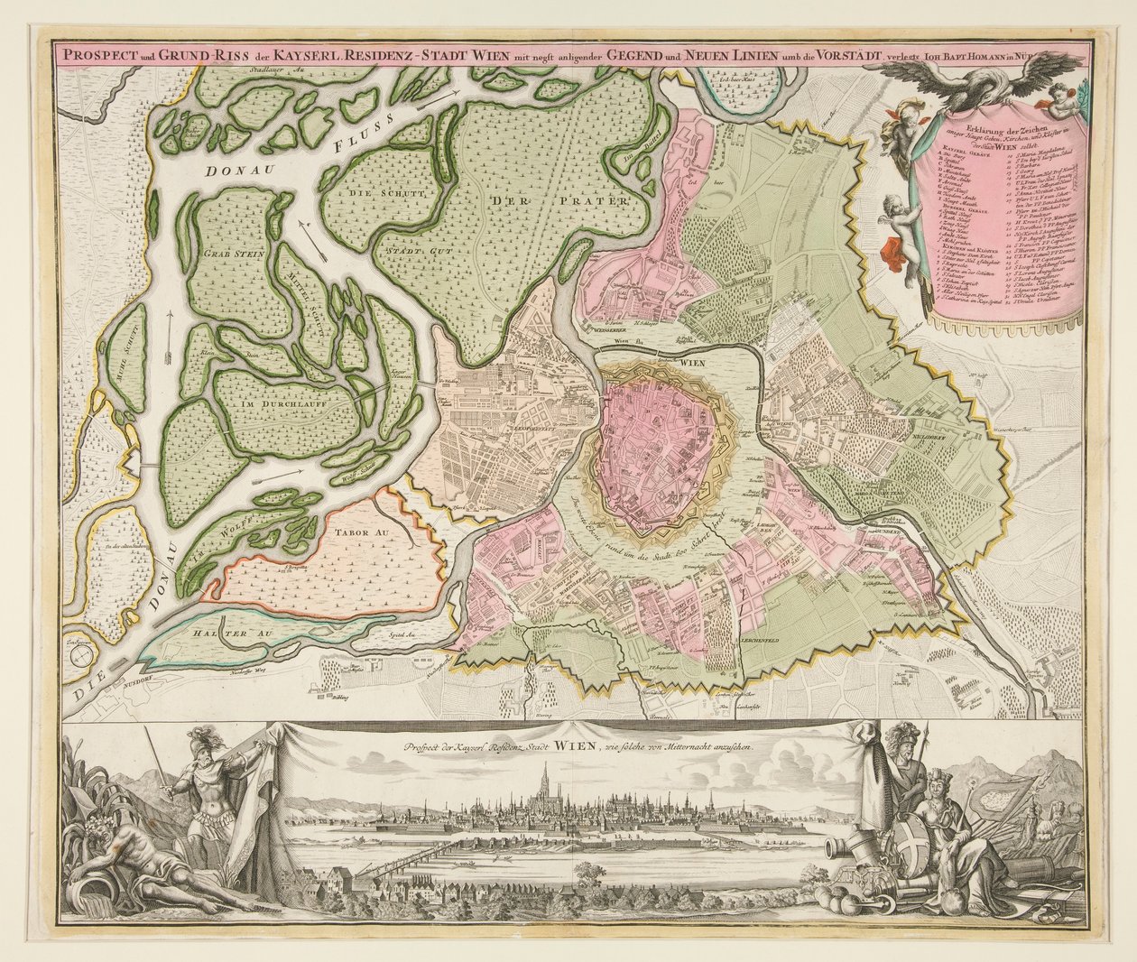 Mapa de Viena de Johann Baptista Homann
