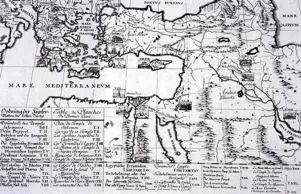 Mapa de Locais citado no Primeiro Livro de 