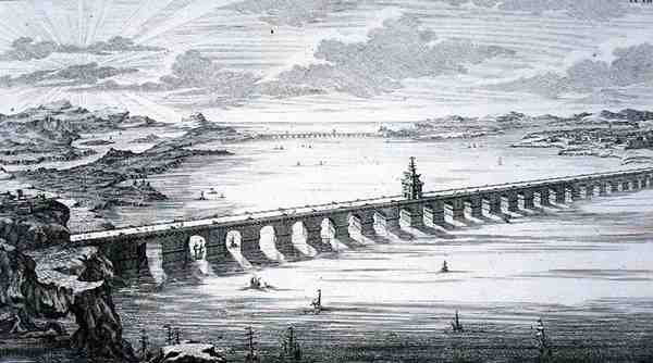 A Grande Ponte Chinesa, entre Focheu e Nantai, China, de 
