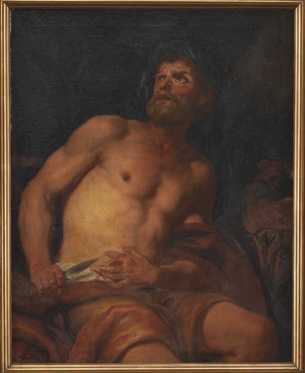 A morte de Cato, o Jovem de Johann Carl Loth