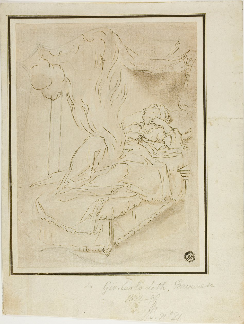 Danae e a chuva de ouro de Johann Carl Loth