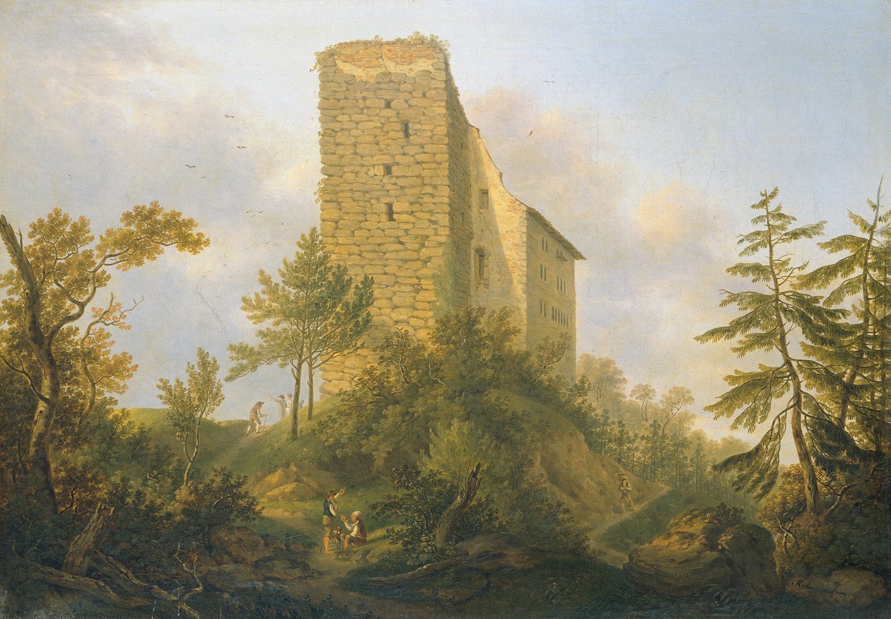Arredores da ruína dos Habsburgos de Johann Caspar Rahn